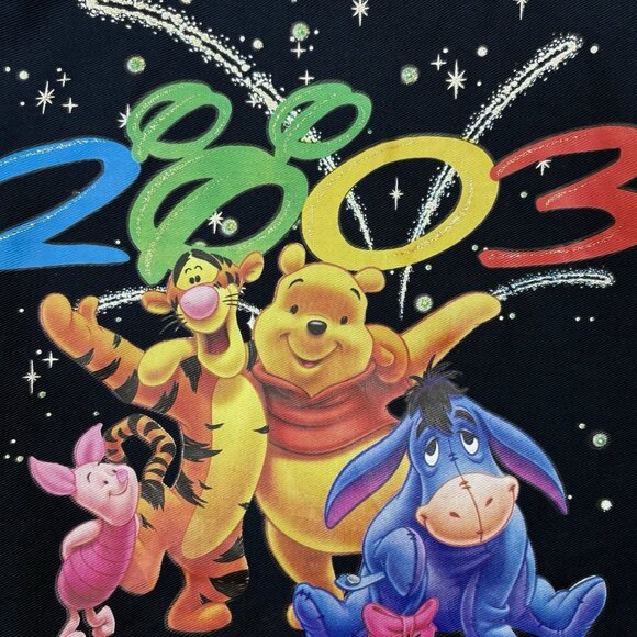 VTG 2003 Rare Disney World Dreams Florida Winnie the Pooh Large Tote Bag Navy - Picture 5 of 10